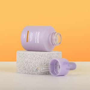 Luxe 1oz 2oz 20ml 30ml 50ml 60ml 100ml cosmétique vide noir plat épaule sérum huile essentielle verre compte-gouttes flacon avec boîte - Product Image 4