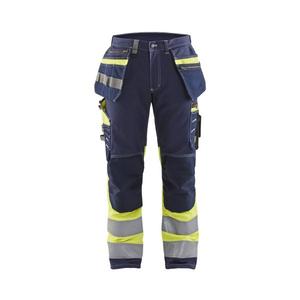 BLAKLADER - 179413708833C50 Pantalones Hi-Vis con elástico Azul marino/Amarillo-EAN 7330509767092 ROPA DE TRABAJO DE LA HI-VIS - Product Image 1