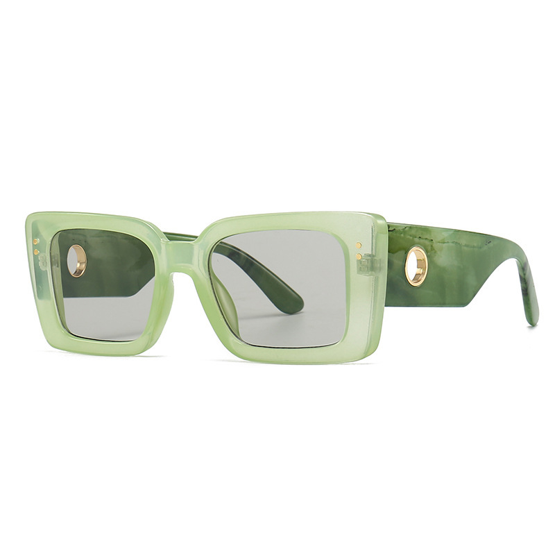 Occhiali Da Sole Oversize NYS Eyewear - Stile Vintage Quadrato, Lenti Rosa/Blu Sfumate, Montatura Rosa E Blu, UV400