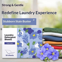 Feuilles de lessive parfumées au linge frais, 30 pièces, efficaces pour éliminer les taches, non irritantes