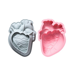 DIY Handmade Heart Shape Baking DIY Halloween <strong>Cake</strong> Mold Candle Silicone Mold Soap Mold - Product Image 5