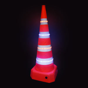 Cono <span class=keywords><strong>Stradale</strong></span> Retrattile LED con Allarme Anti-Collisione, 36 Pollici, Impermeabile, per Emergenze Stradali/Costruzioni - Product Image 2