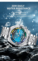 Reloj de Cuarzo Vintage Multifuncional para Hombre, Reloj de Pulsera Clásico de Acero Inoxidable con Fecha, Día de la Semana y Mes