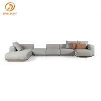 Italienische Villa Sofa garnitur Luxus moderne Leder modulare Sofa garnitur Wohnzimmer möbel Sofa