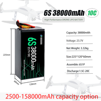 Batterie lithium-ion à semi-conducteurs haute énergie 6S 37000mAh 38000mAh pour sous-marins et drones