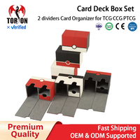 Torson T006B 200+ Lüks PU Deri Flanel Astarlı Çevre Dostu Büyük Kapasiteli Taşınabilir Spor Kartları ve Zar Kutusu