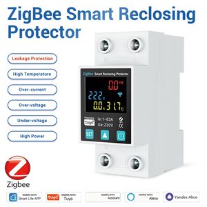 Zigbee TUYA スマートライフ 2P/63A サーキットブレーカー漏電過電圧保護プロテクターリレーエネルギーメーター - Product Image 4