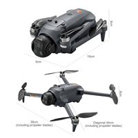 Drone YL059 avec moteur brushless, double objectif 720P, positionnement par flux optique, photographie aérienne longue autonomie, télécommande pour débutants
