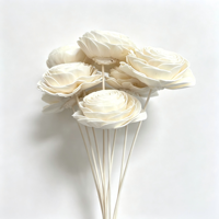 Fleur de rose en bois Sola faite à la main, écologique, 10 cm, en gros, pour aromathérapie, décoration intérieure et extérieure, et pour les remises de diplômes