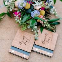 Livret de vœux de mariage en bois sur mesure de haute qualité cadeau de fiançailles et de mariage personnalisé livre de vœux en bois A6