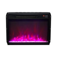 Cheminée électrique murale classique de 18 pouces avec flamme simulée, meuble intégré, décoration personnalisable pour la maison