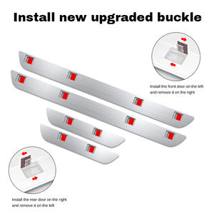 Lampe à pédale de bienvenue sans fil avec <span class=keywords><strong>logo</strong></span> de voiture Bande lumineuse de porte de voiture LED Plaque de seuil de porte Lampe à pédale LED - Product Image 6