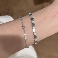 Bracelet Femme en Argent 925 Nid d'Abeille Zircon 2026 Nouveauté Best-Seller Élégant Minimaliste Luxe Léger Superposable Bijou Polyvalent