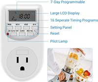 EU/UK/NOUS Minuterie Sortie 24 Heures Intérieur Plug-in Minuterie Socket et Programmable Lampe et Minuteries pour Prises Électriques