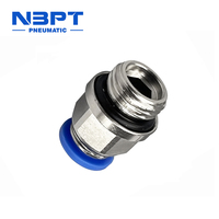 Conectores Neumáticos de Plástico de la Serie NBPT PCF de 4-16 mm, Conexión Rápida a Presión, Conector de Aire y Agua, 0~1.0 MPa -10~60C, OEM/ODM