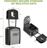 Boîte à clés murale combinée ODM avec serrure, boîtier métallique renforcé pour entrepreneur en rénovation résidentielle