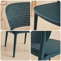 Chaises de salle à manger en plastique PP léger, empilables, design compact, style nordique, pour balcon et cantine