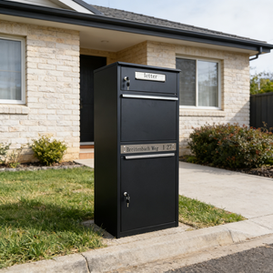 Boîte <span class=keywords><strong>aux</strong></span> <span class=keywords><strong>lettres</strong></span> et boîte à <span class=keywords><strong>colis</strong></span> extérieure en acier galvanisé avec serrure à clé, étanche et antivol pour <span class=keywords><strong>la</strong></span> livraison de courrier et de <span class=keywords><strong>colis</strong></span> - Product Image 1