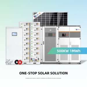 Hfie lai tất cả trong một hệ thống năng lượng mặt trời 500kw 1mwh | lưu trữ năng lượng pin LiFePO4 + biến tần lưới - Product Image 1