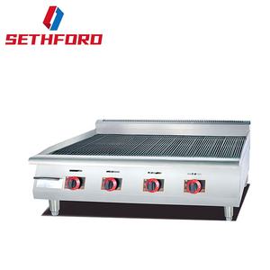 Restaurante comercial certificado Acero inoxidable 36 "Encimera eléctrica Radiante/Lava Rock Charbroiler Grill - Product Image 6