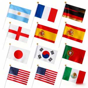 Banderas y Bastones de Plástico Impresos Digitalmente al por Mayor y Hechos a Medida con Mangos de Diversos Países - Product Image 6