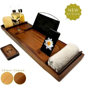 Plateau de baignoire en bambou à la mode extensible pour bain de luxe - Product Image 2