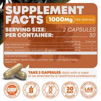 Complément alimentaire en capsules végétaliennes de 1000 mg de formule naturelle de turkesterone et de tongkat ali pour l'endurance, la croissance musculaire maigre et la récupération