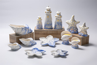 Bateau européen créatif poisson escargot phare océan porcelaine artisanat décoration de la maison été océan