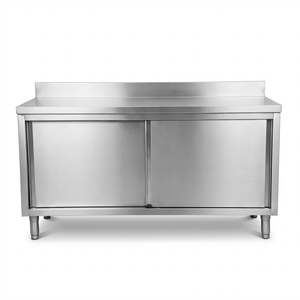 Tavolo <span class=keywords><strong>da</strong></span> <span class=keywords><strong>Lavoro</strong></span> Professionale in Acciaio Inossidabile con Armadietto, <span class=keywords><strong>Isola</strong></span> <span class=keywords><strong>da</strong></span> <span class=keywords><strong>Cucina</strong></span> Resistente, <span class=keywords><strong>Banco</strong></span> <span class=keywords><strong>da</strong></span> <span class=keywords><strong>Lavoro</strong></span> Standard CE - Product Image 3