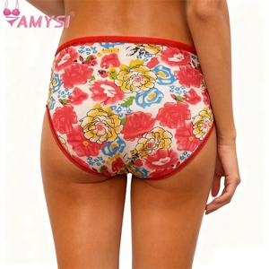 3039 #   Güneydoğu Asya Hızlı Satış Düşük Fiyat Toptan Çocuk Kız Yazlık Nefes Alabilen Süt İpek Külotlar Orta Bel Çiçek Desenli Külotlar - Product Image 3