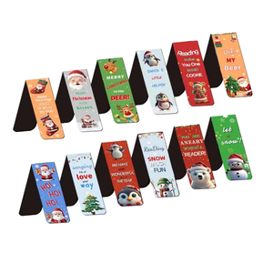 Langqi Hot Selling Customized Children's Magnetic Cartoon Multifunctional Paper Bookmarks for Christmas Promotional Use