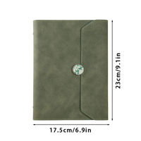 Coffret cadeau professionnel haut de gamme personnalisé A5 Carnet de notes à feuilles mobiles avec couverture en cuir Livre à trois volets avec logo imprimable pour réunions de bureau