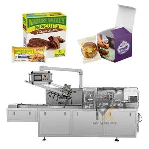 High speed automatic boxed casual snacks small pastry donut biscuit boxes packaging machine