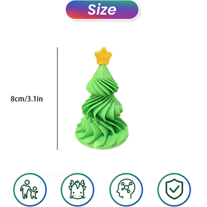 Jouet d'arbre de Noël imprimé en 3D, décoration de Noël unique, jouets sensoriels surprise, jouets porte-bonheur pour bureau et maison - Product Image 3