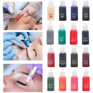 23 couleurs 15 ml/bouteille Maquillage <span class=keywords><strong>Permanent</strong></span> Couleur Naturel Sourcils colorant Usine Encre De Tatouage Microblading Pigments Pour Tatouages Sourcils Lèvres - Product Image 3