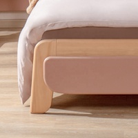 Only B2B Boori Meubles de chambre à coucher modernes en bois Cadre de lits doubles en bois massif pour enfants