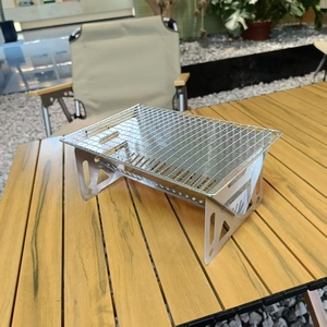 Estufa de barbacoa de carbón plegable de acero inoxidable para la familia Parrillas de camping perfectas para picnics al <span class=keywords><strong>aire</strong></span> <span class=keywords><strong>libre</strong></span> y campings - Product Image 4