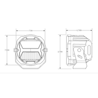 Feux de brouillard/de travail LED DRL blanc/jaune 12V 24V IP68 50W 5000 Lumens 3 pouces, auxiliaires tout-terrain pour SUV 4x4, moto, vélo
