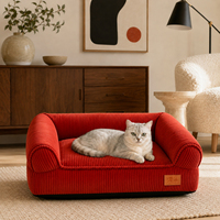 Canapé-lit orthopédique pour animaux de compagnie Pet Duke, écologique, durable, moderne, solide, pour chiens, chats et petits animaux, mousse à mémoire de forme, housse amovible auto-ajustable