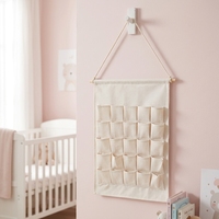 Calendrier de l'Avent de Noël vierge pour sublimation, rectangulaire, créatif, sac de rangement suspendu en coton et lin, 40x59cm, décoratif de Noël
