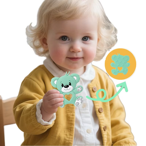 Anneau De dention En Silicone En Forme De Raton Laveur Pour Bébés De 6 a 12 Mois, Jouet a Macher En Forme D'animal Mignon - Product Image 1