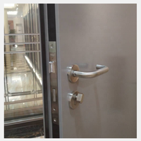 Porte ignifuge en acier affleurante de 120 minutes, porte double d'oscillation du feu en métal