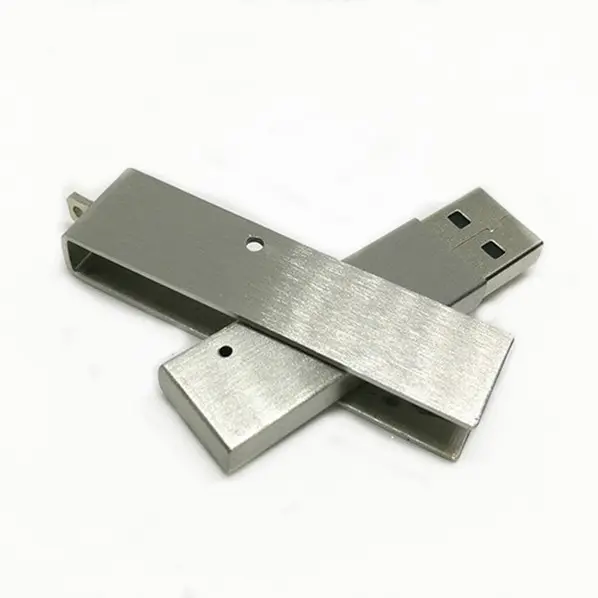 USB de metal em aço inoxidável barato a granel 1 GB, fabricante de flash memory giratório, venda imperdível