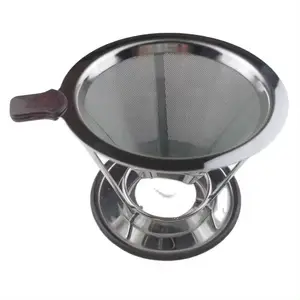 Filtre à café réutilisable en acier inoxydable 304 Drip Cone