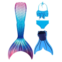 Maillot de bain pour filles personnalisé Queues de sirène pour bébés filles Ensemble de maillots de bain Queue de costume pour filles Bikini aux fruits Natation Princesse Sirène