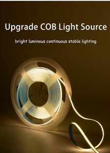 COB <b>LED</b> <b>Strip</b> Light 256 <b>LEDs</b>/m Low Voltage Dot-Free Flexible Self-Adhesive Tape for Under Cabinet Lighting - Product Image 2