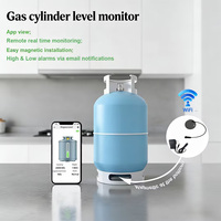 Capteur de niveau de réservoir WiFi LPG2412-ESP à montage magnétique au fond pour la détection de GPL, propane, butane et huile, doté de la technologie ultrasonique