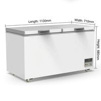 Congélateur de laboratoire à double porte blanc de 480 à 2300 litres, contrôle mécanique, refroidissement direct, commande électromécanique