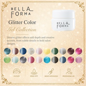 สีกลิตเตอร์ขายดีอันดับต้นๆ คอลเลคชั่น BellaForma Professional Soak Off ใช้งานง่าย เจลยูวีแอลอีดี - Product Image 1