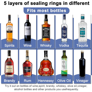 Cao Cổ Điển Thép Không Gỉ Rượu Vang <span class=keywords><strong>Pourer</strong></span> Mạnh Mẽ Con Dấu Cao Su Nút Chai Miễn Phí Thanh Phụ Kiện <span class=keywords><strong>Pourer</strong></span> Bartender Chai Bán Buôn Sử Dụng - Product Image 6